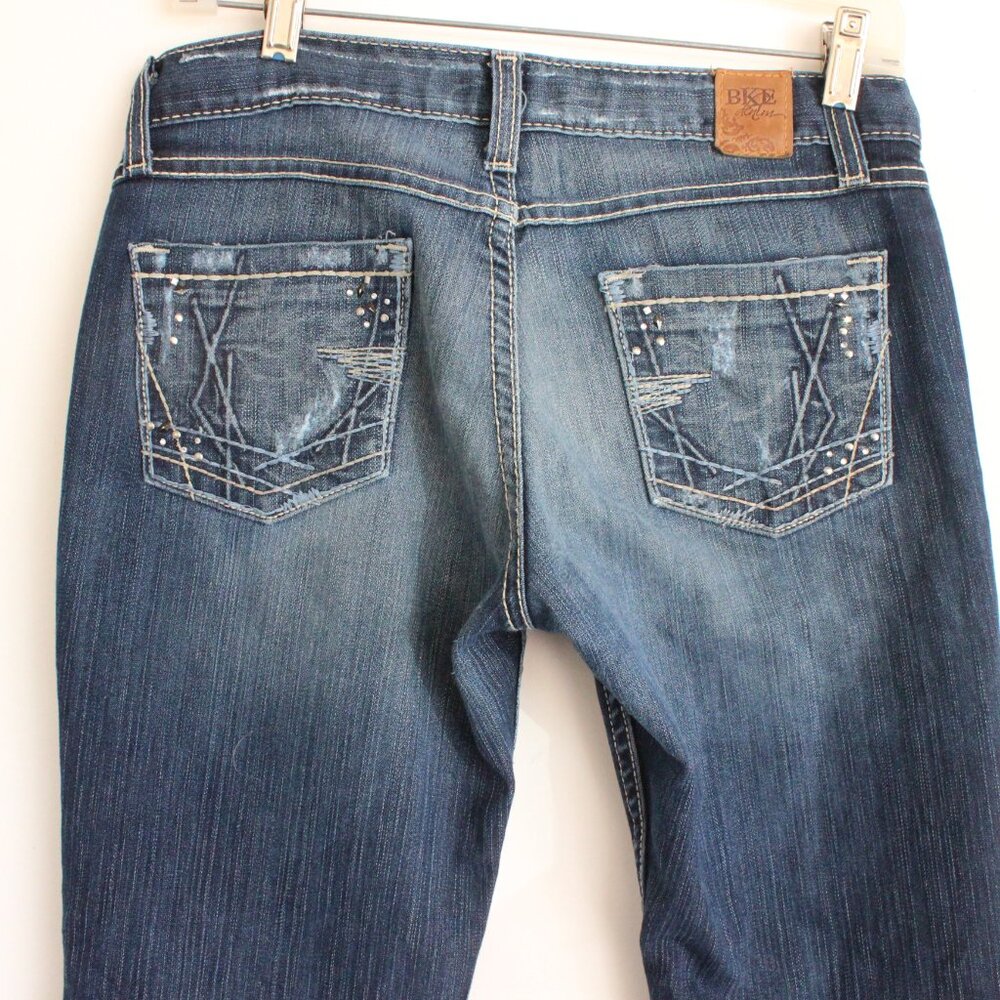 BKE Mya Dark Blue Straight Leg Jeans Western 28 x 33